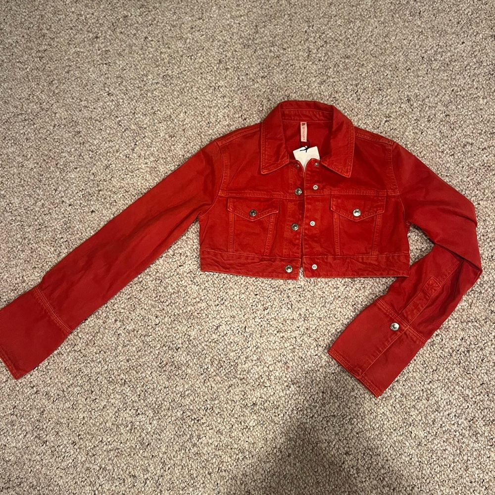 Zara Cropped Denim Jacket